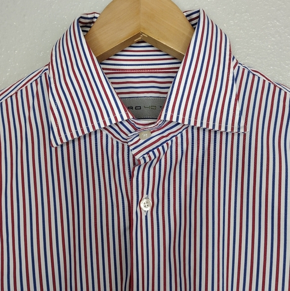 Etro Men's Striped Long Sleeve Casual Button Down Dress Shirt Size M - Picture 9 of 16